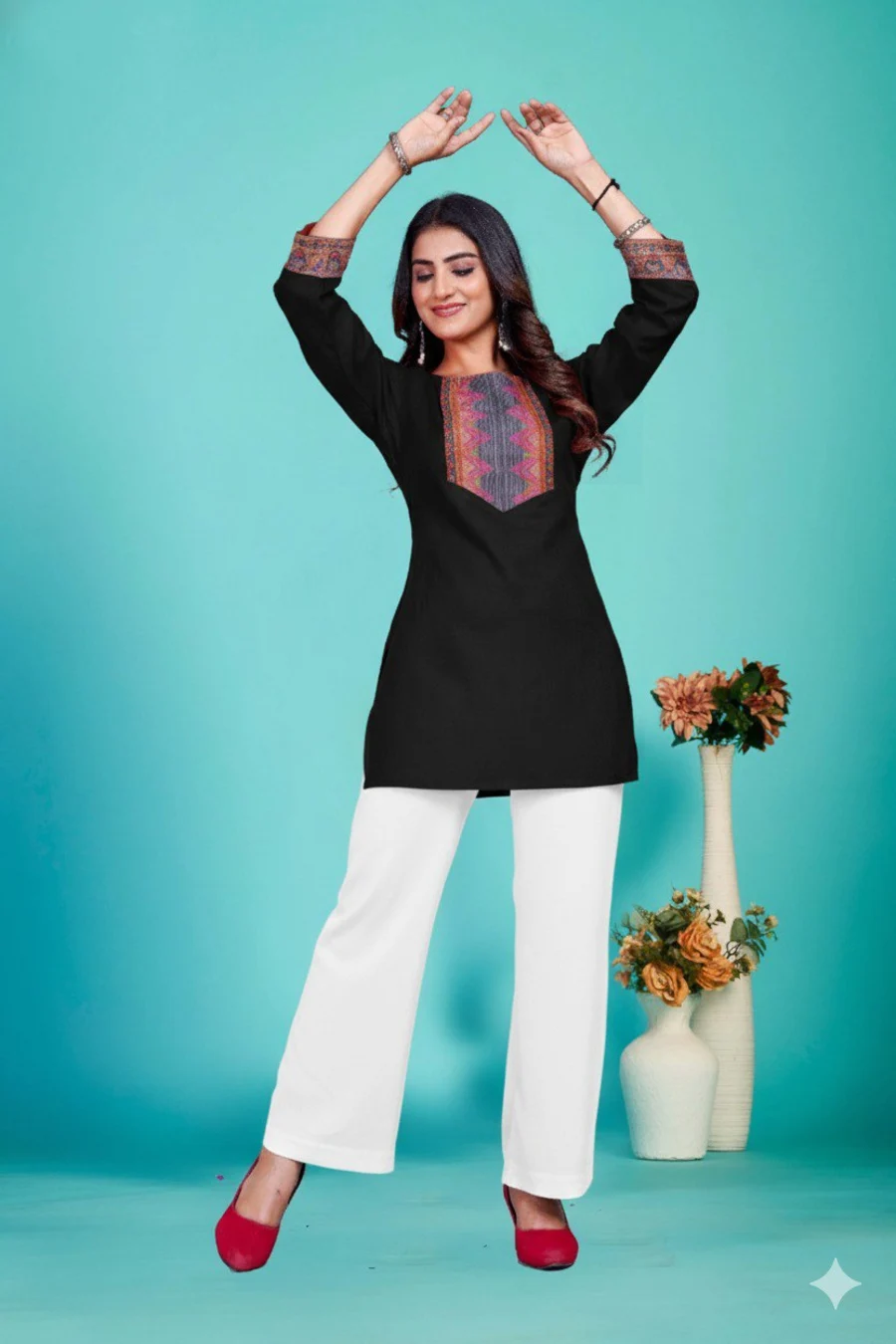 20NEW ARRIVAL COTTON JACQUARD LACE WORK TOP DAILY WEAR WHOLESALE PRICE ETHNIC GARMENT (13)