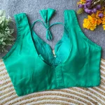 27NEW ARRIVAL MALAI SATIN PLAIN READY TO WEAR BLOUSE FESTIVE WEAR WHOLESALE PRICE ETHNIC GARMENT (8)