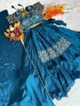 2DESIGNER CHINON SEQUENCE EMBROIDERY WORK LEHENGA CHOLI WITH DUPATTA WEDDING WEAR WHOLESALE PRICE ETHNIC GARMENT (7)