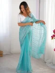 2DESIGNER JIMMY CHOO CHIFFON SILK SEQUENCE WORK AND PALLU CUT WORK AND ARC CUT BORDER WORK SAREE WITH UNSTITCHED BLOUSE WWDDING WEAR WHOLESALE PRICE ETHNIC GARMENT (15).webp