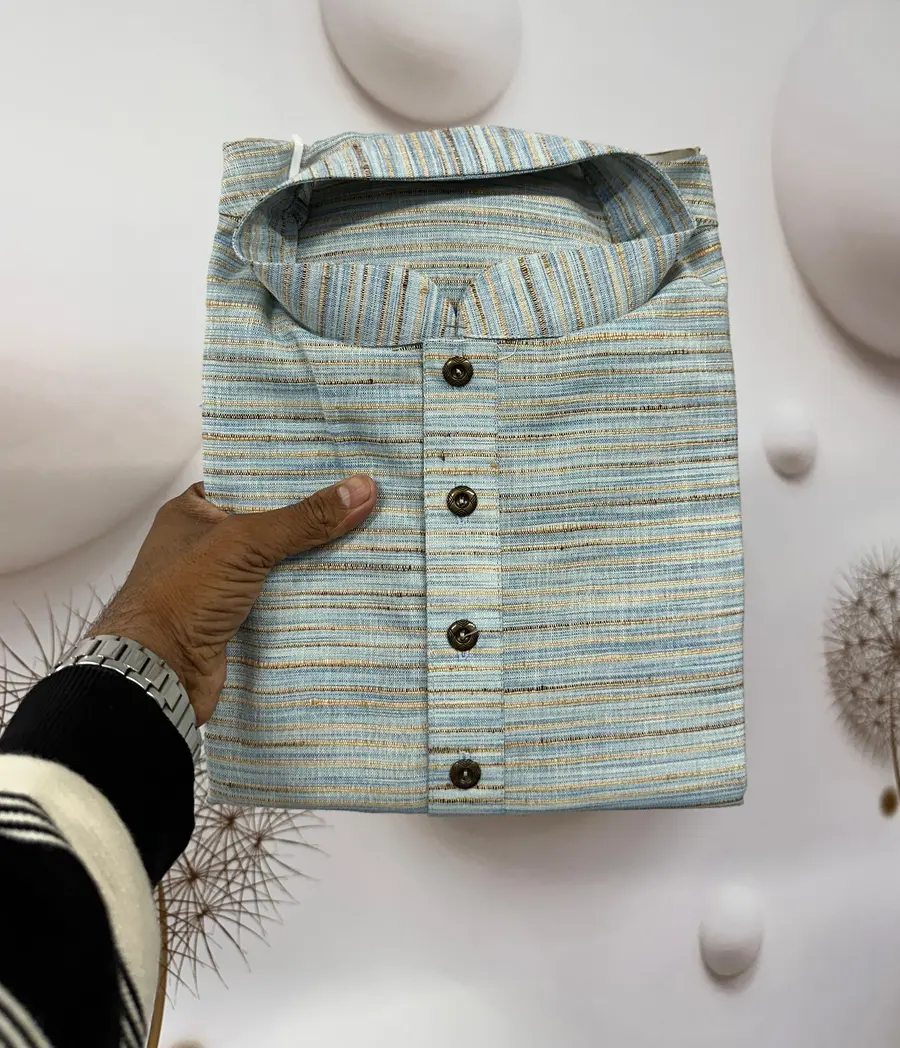 2FANCY KHADI LINEN HANDWOVEN WORK MEN'S KURTA PAYJAMA FESTIVE WEAR WHOLESLAE PRICE ETHNIC GARMENT (8)