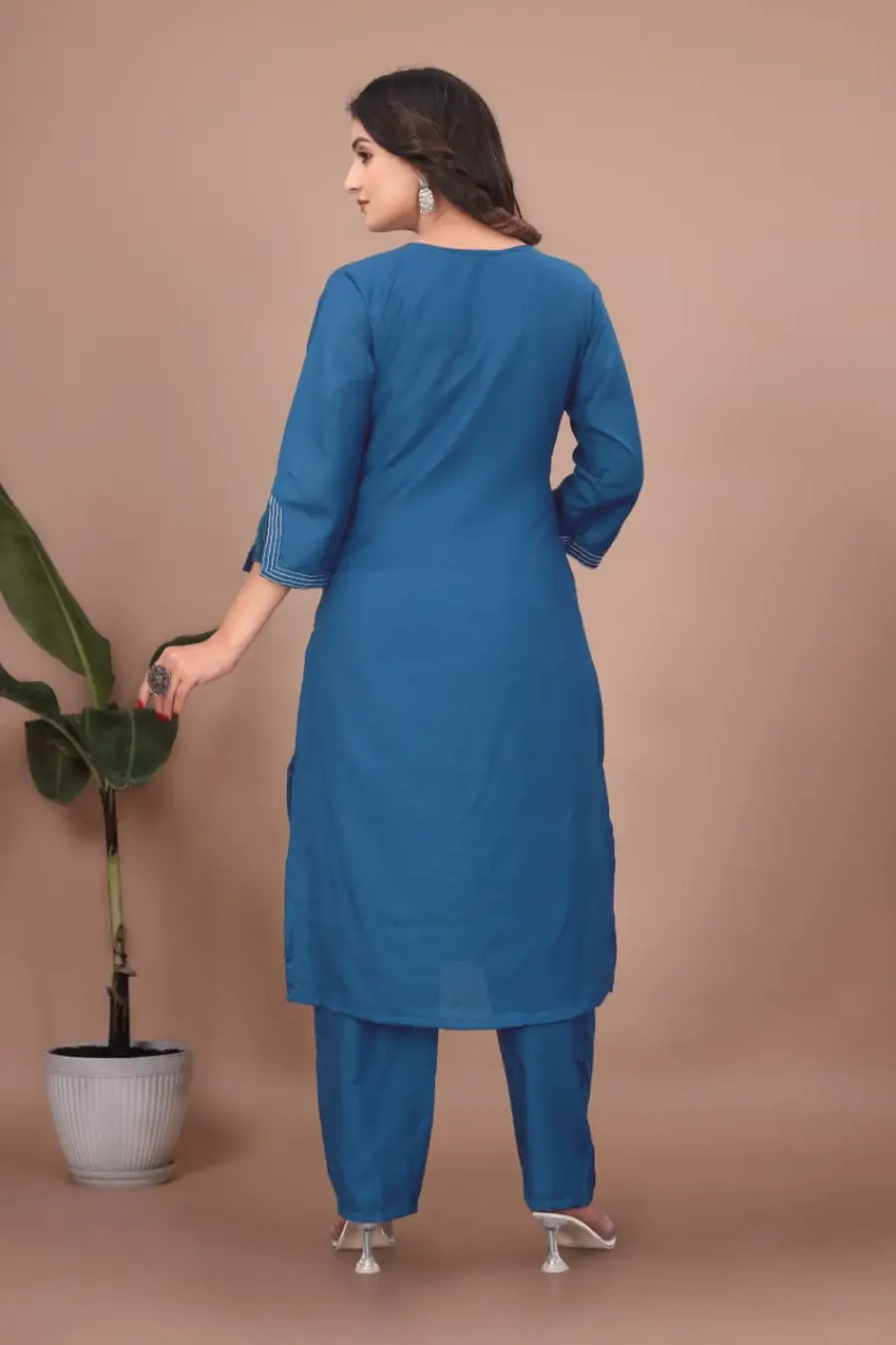 2FANCY SLUB COTTON ORIGINAL MIRROR HAND WORK TOP BOTTOM SET CASAUL WEAR WHOLESALE PRICE ETHNIC GARMENT (6)