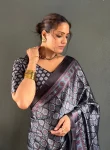 2LATEST CREPE SILK PRINT WORK READY TO WEAR SAREE WITH UNSTITCHED BLOUSE DAILY WEAR WHOLESALE PRICE ETHNIC GARMENT (8)