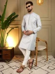 2MODERN JACQUARD KURTA PAYJAMA FESTIVE WEAR WHOLESALE PRICE ETHNIC GARMENT (37)
