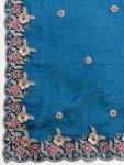2MOST PICKED SPACE SILK EMBROIDERY CUTWORK WORK AARC BORDER WORK SAREE WITH UNSTITCHED BLOUSE WEDDING WEAR WHOLESALE PRICE ETHNIC GARMENT (16)
