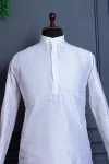 2NEW ARRIVAL JACQUARD PRINTED WORK MEN’S KURTA PAYJAMA FESTIVE WEAR WHOLESALE PRICE EHNIC GARMENT (12)