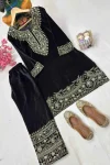 3DESIGNER VELVET ZARI EMBROIDERY WORK TOP BOTTOM SET FESTIVE WEAR WHOLESALE PRICE ETHNIC GARMENT (3)