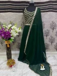 3FANCY GEORGETTE EMBROIDERY FOIL WORK LEHENGA CHOLI WITH DUPATTA FESTIVE WEAR WHOLESALE PRICE ETHNIC GARMENT (8)