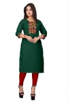 MODERN COTTON EMBROIDERY WORK GREEN