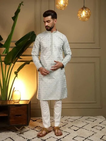 MODERN JACQUARD KURTA PAYJAMA PISTA