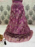 3NEW ARRIVAL HEAVY NET CHAIN WORK LEHENGA CHOLI WITH DUPATTA FESTIVE WEAR WHOLESALE PRICE ETHNIC GARMENT (13)