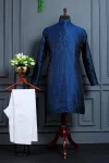 3NEW ARRIVAL JACQUARD PRINTED WORK MEN’S KURTA PAYJAMA FESTIVE WEAR WHOLESALE PRICE EHNIC GARMENT (17)