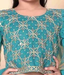 3NEW ARRIVAL NET LACE BORDER WITH SEQUENCE EMBROIDERY WORK KID’S LEHENGA CHOLI WITH DUPATTA FESTIVE WEAR WHOLESALE PRICE ETHNIC GARMENT (9)