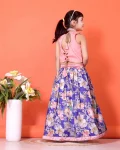 4FANCY BANGLORI DIGITAL FLOWER PRINT WITH LACE BORDER WORK KID’S LEHENGA CHOLI WITH DUPATTA FESTIVE WEAR WHOLESALE PRICE ETHNIC GARMENT (6)