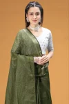 4FANCY TISSUE SILK WEAVING WORK SAREE WITH UNSTITCHED BLOUSE FESTIVE WEAR WHOLESALE PRICE ETHNIC GARMENT (7)