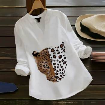 NEW ARRIVAL RAYON COLLER+ DIGITAL PRINT TOP WHITE