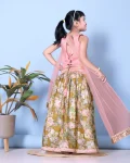5FANCY BANGLORI DIGITAL FLOWER PRINT WITH LACE BORDER WORK KID’S LEHENGA CHOLI WITH DUPATTA FESTIVE WEAR WHOLESALE PRICE ETHNIC GARMENT (9)