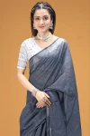 5FANCY TISSUE SILK WEAVING WORK SAREE WITH UNSTITCHED BLOUSE FESTIVE WEAR WHOLESALE PRICE ETHNIC GARMENT (15)