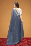 5FANCY TISSUE SILK WEAVING WORK SAREE WITH UNSTITCHED BLOUSE FESTIVE WEAR WHOLESALE PRICE ETHNIC GARMENT (15)