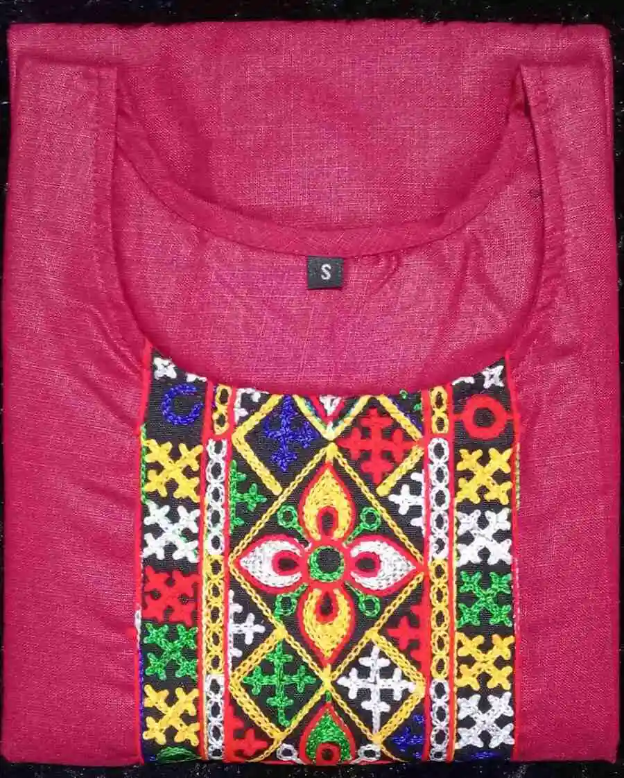 5MODERN COTTON EMBROIDERY WORK ONLY KURTI FESTIVE WEAR WHOLESALE PRICE ETHNIC GARMENT (20)