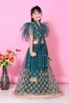 5NEW ARRIVAL NET LACE BORDER WITH SEQUENCE EMBROIDERY WORK KID’S LEHENGA CHOLI WITH DUPATTA FESTIVE WEAR WHOLESALE PRICE ETHNIC GARMENT (20)