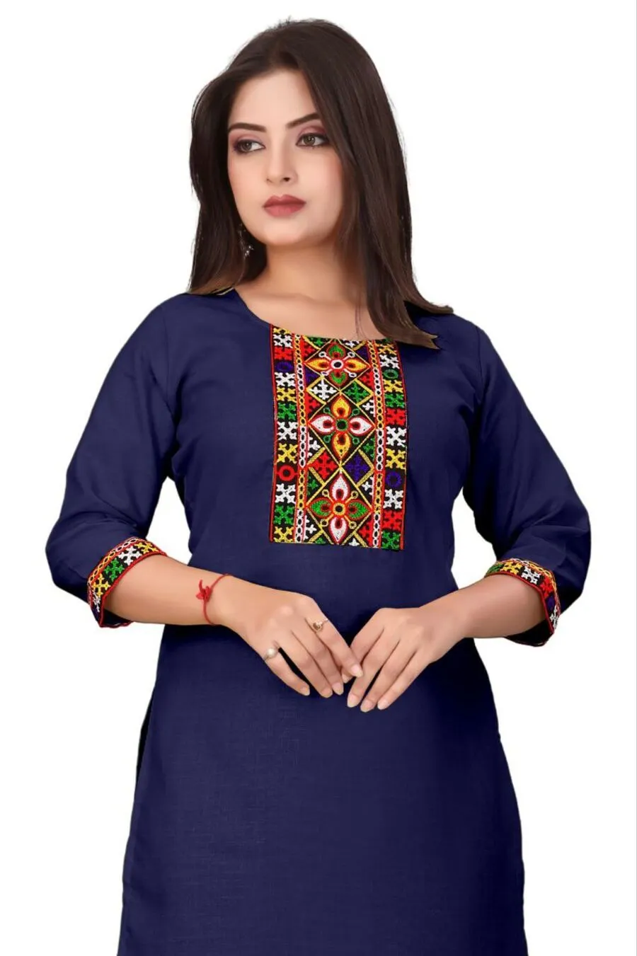 6MODERN COTTON EMBROIDERY WORK ONLY KURTI FESTIVE WEAR WHOLESALE PRICE ETHNIC GARMENT (22)