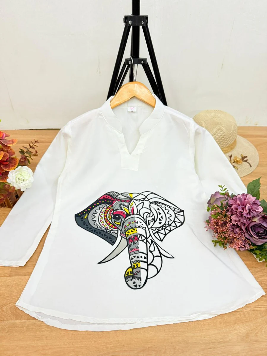 6NEW ARRIVAL RAYON COLLER+ DIGITAL PRINT TOP OFFICE WEAR WHOLESALE PRICE ETHNIC GARMENT (11)