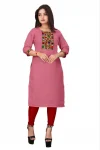 MODERN COTTON EMBROIDERY WORK PINK