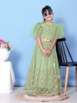 7NEW ARRIVAL NET LACE BORDER WITH SEQUENCE EMBROIDERY WORK KID’S LEHENGA CHOLI WITH DUPATTA FESTIVE WEAR WHOLESALE PRICE ETHNIC GARMENT (20)