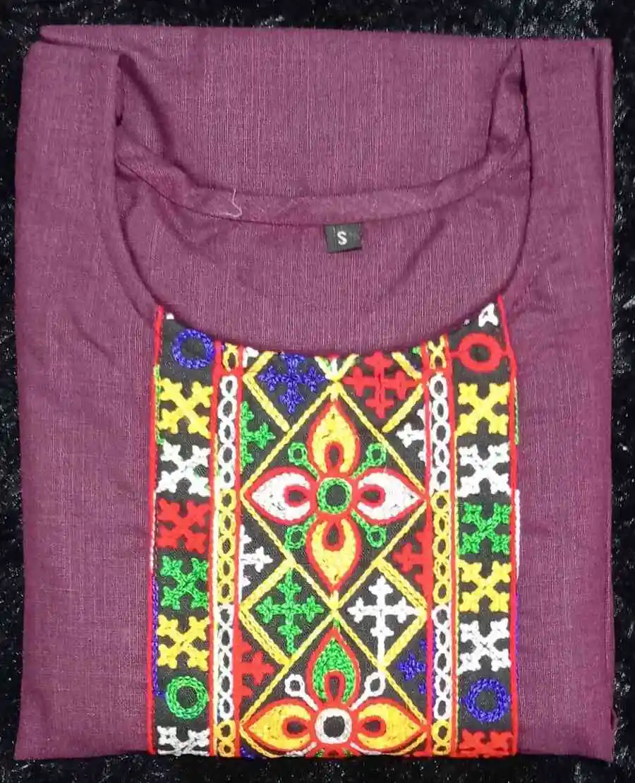 8MODERN COTTON EMBROIDERY WORK ONLY KURTI FESTIVE WEAR WHOLESALE PRICE ETHNIC GARMENT (31)