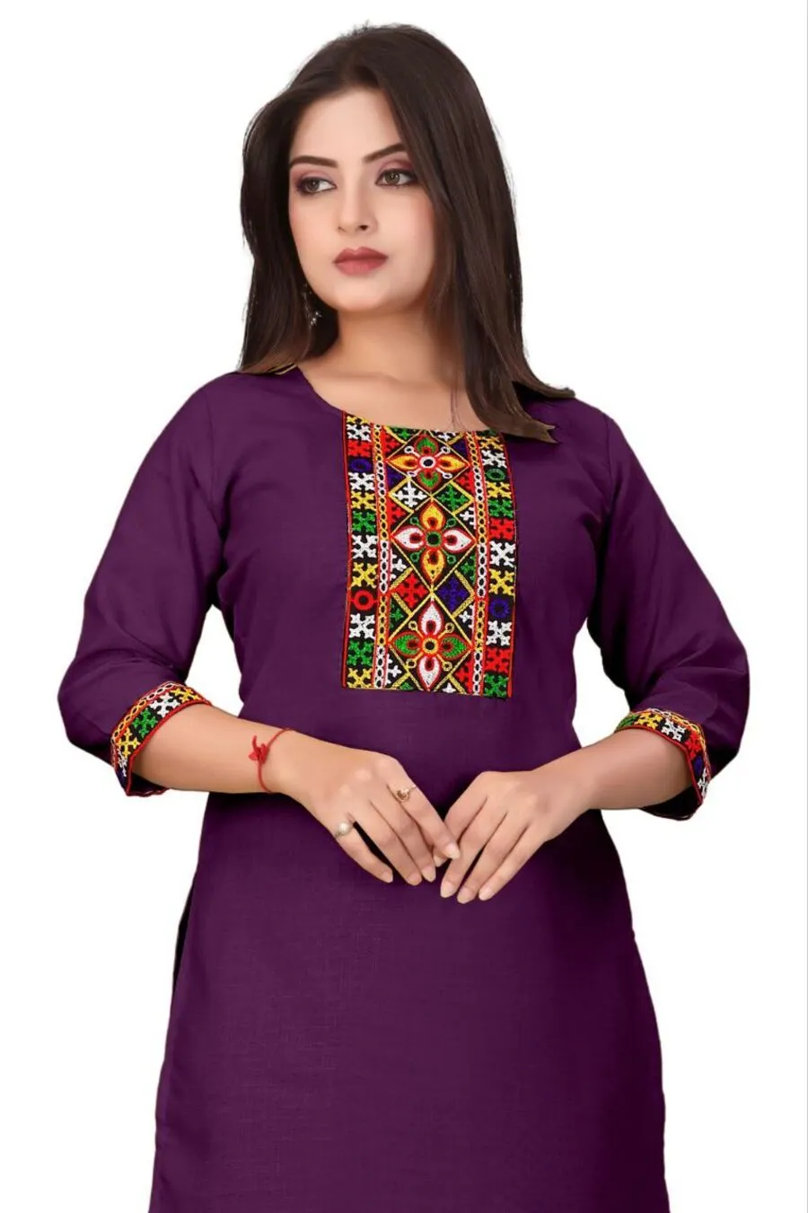 8MODERN COTTON EMBROIDERY WORK ONLY KURTI FESTIVE WEAR WHOLESALE PRICE ETHNIC GARMENT (32)