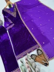 ATTRACTIVE VELVET EMBROIDERY WORK TOP BOTTOM WITH DUPATTA FESTIVE WEAR WHOLESALE PRICE ETHNIC GARMENT (2)