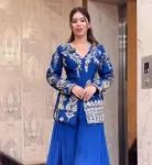 DESIGNER BANGLORI EMBROIDERY WORK KOTI WITH PALAZZO PARTY WEAR WHOLESALE PRICE ETHNIC GARMENT (3)