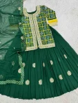 DESIGNER CHINON DIGITAL PRINT WITH EMBROIDERY CODING SEQUENCE WORK TOP LEHENGA WITH DUPATTA FESTIVE WEAR WHOLESALE PRICE ETHNIC GARMENT (5)