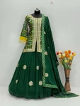 DESIGNER CHINON DIGITAL PRINT WITH EMBROIDERY CODING SEQUENCE WORK TOP LEHENGA WITH DUPATTA FESTIVE WEAR WHOLESALE PRICE ETHNIC GARMENT (5)