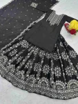 DESIGNER CHINON EMBROIDERY 7 MM SEQUENCE WORK TOP LEHENGA WITH DUPATTA WEDDING WEAR WHOLESALE PRICE THNIC GARMENT (2)