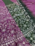 DESIGNER CHINON SEQUENCE EMBROIDERY WORK LEHENGA CHOLI WITH DUPATTA WEDDING WEAR WHOLESALE PRICE ETHNIC GARMENT (2)