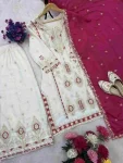 DESIGNER CHINON SILK EMBROIDERY SEQUENCE WORK TOP PALAZZO WITH DUPATTA FESTIVE WEAR WHOLESALE PRICE ETHNIC GARMENT (8)