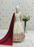 DESIGNER COTTON EMBROIDERY CHAIN WITH LATAKAN DORI WITH HEAVY LACE WORK KID’S LEHENGA CHOLI WITH DUPATTA WEDDING WEAR WHOLESALE PRICE ETHNIC GARMENT (4).webp
