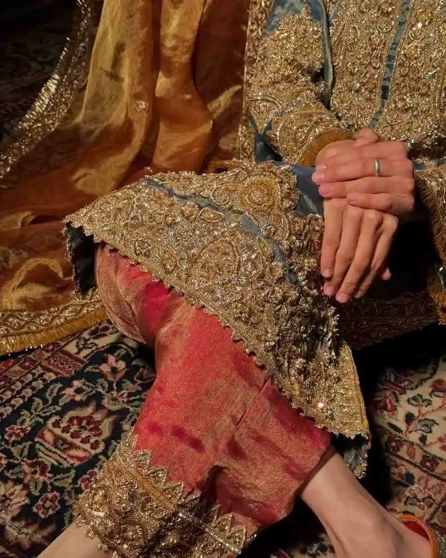 DESIGNER FENDY SILK SEQUENCE & ZARI EMBROIDERY WORK TOP BOTTOM WITH DUPATTA FESTIVE WEAR WHOLESALE PRICE ETHNIC GARMENT (4)