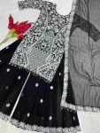 DESIGNER GEORGETTE EMBROIDERY STONE HAND WORK TOP PALAZZO WITH DUPATTA FESTIVE WEAR WHOLESALE PRICE ETHNIC GARMENT (2)