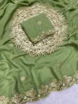 DESIGNER GEORGETTE FLORAL DESIGN ZARI EMBROIDERY BORDER WITH STONE WORK AND ZARI BUTTI WORK SAREE WITH UNSTITCHED BLOUSE WEDDING WEAR WHOLESALE PRICE ETHNIC GARMENT (27).webp