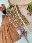 DESIGNER GEORGETTE HOT FIX JHARKAN DIAMOND WORK TOP SHARARA WITH DUPATTA WEDDING WEAR WHOLESALE PRICE ETHNIC GARMENT (10)