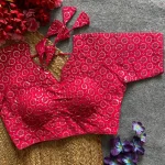 DESIGNER GEORGETTE SEQUENCE WORK STITCHED BLOUSE RANI