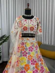 DESIGNER GEORGETTE THREAD WITH SEQUENCE WORK LEHENGA CHOLI WITH DUPATTA RECEPTION WEAR WHOLESALE PRICE ETHNIC GARMENT (2)