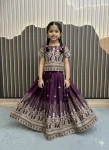 DESIGNER STAR GEORGETTE EMBROIDERY & SEQUENCE WORK KID’S LEHENGA CHOLI WITH DUPATTA FESTIVE WEAR WHOLESALE PRICE ETHNIC GARMENT (4)