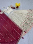 DESIGNER TISSUE SILK THREAD AND SEQUENCE WORK LEHENGA CHOLI WITH DUPATTA WEDDING WEAR WHOLESALE PRICE ETHNIC GARMENT (3)