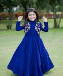 DESIGNER VISCOSE VELVET EMBROIDERY SEQUENCE WORK KID’S GOWN PARTY WEAR WHOLESALE PRICE ETHNIC GARMENT (2)