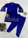 FANCY 9000 VELVET EMBROIDERY WORK CO-ORD SET PARTY WEAR WHOLESALE PRICE ETHNIC GARMENT (2)