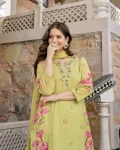 FANCY CHANDERI JACQUARD BUTTI WITH HEAVY SEQUENCE EMBROIDERY WORK TOP BOTTOM WITH DUPATTA OFFIVE WEAR WHOLESALE PRICE ETHNIC GARMENT (6)